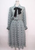 axes femme / 総柄シアーロングワンピース  ミント Y-25-04-01-121-AX-OP-SZ-ZI