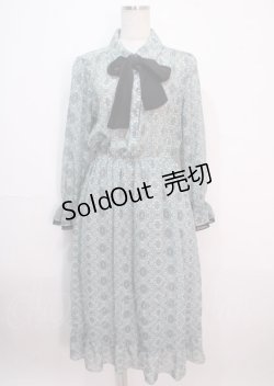 画像1: axes femme / 総柄シアーロングワンピース  ミント Y-25-04-01-121-AX-OP-SZ-ZI