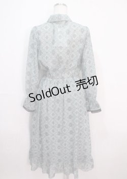 画像2: axes femme / 総柄シアーロングワンピース  ミント Y-25-04-01-121-AX-OP-SZ-ZI