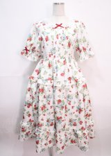axes femme kawaii / クラシックベリーワンピース  白 Y-25-04-01-123-AX-OP-SZ-OS