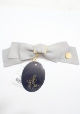 画像1: 【SALE】an another angelus / ゴールドバックル使いリボンバレッタ F ブルーグレー Y-25-04-01-002-CA-AC-SZ-ZT422-F001 (1)