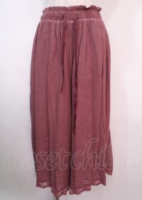 axes femme / 選べる着丈楊柳ワイドパンツ S ピンク Y-25-04-01-135-AX-PA-SZ-ZI