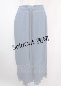 axes femme / 選べる着丈楊柳ワイドパンツ S 青 Y-25-04-01-136-AX-PA-SZ-ZI