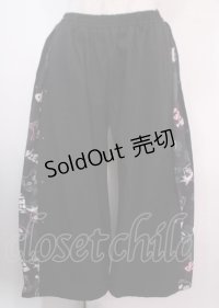 NieR Clothing / 切り替えワイドパンツ  黒 Y-25-04-01-138-PU-PA-SZ-ZY