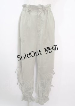 画像1: axes femme POETIQUE / 裾リボン付きパンツ M カーキ Y-25-04-01-146-AX-PA-SZ-ZY