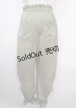 画像2: axes femme POETIQUE / 裾リボン付きパンツ M カーキ Y-25-04-01-146-AX-PA-SZ-ZY