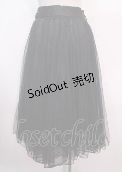 画像2: axes femme POETIQUE / レース×チュールロングスカート M 黒 Y-25-04-01-156-AX-SK-SZ-ZY