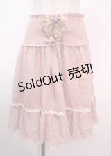 axes femme / 編み上げハイウエストスカート M ピンク Y-25-04-01-161-AX-SK-SZ-ZY