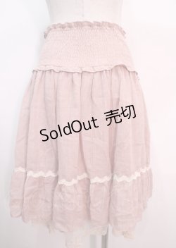 画像2: axes femme / 編み上げハイウエストスカート M ピンク Y-25-04-01-161-AX-SK-SZ-ZY