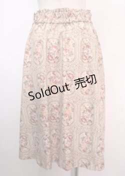 画像2: axes femme / アンティーク柄スカート  キナリ Y-25-04-01-165-AX-SK-SZ-ZY