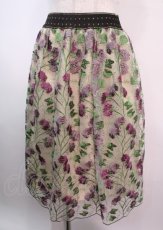 画像1: 【SALE】axes femme / 花柄刺繍スカート  キナリ Y-25-04-01-167-AX-SK-SZ-ZT218 (1)