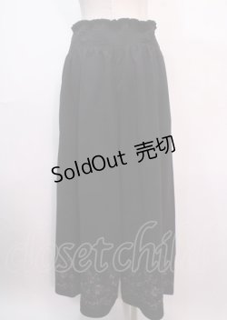 画像2: axes femme / 裾刺繍サス付ワイドパンツ M 黒 Y-25-04-01-171-AX-PA-SZ-ZY