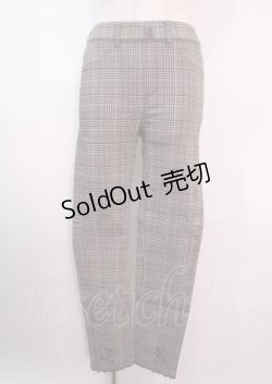画像1: axes femme / 裾刺繍レギンスパンツ M 茶 Y-25-04-01-173-AX-PA-SZ-ZT125