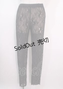 画像1: axes femme / レースレギンス M 黒 Y-25-04-01-175-AX-PA-SZ-ZY