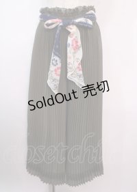 axes femme / スカーフリボンプリーツガウチョパンツ M カーキ Y-25-04-01-176-AX-PA-SZ-ZY