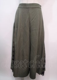 axes femme / チェック切替ワイドパンツ L グリーン Y-25-04-01-177-AX-PA-SZ-ZT125