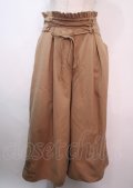 axes femme / 裾刺繍タック入りワイドパンツ M ベージュ Y-25-04-01-178-AX-PA-SZ-ZI