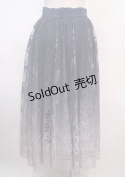 画像2: axes femme /  グラデレースサーキュラースカート F 紺 Y-25-04-01-182-AX-SK-SZ-ZY