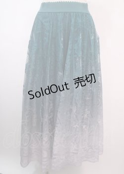 画像1: axes femme /  グラデレースサーキュラースカート F グリーン Y-25-04-01-183-AX-SK-SZ-ZY