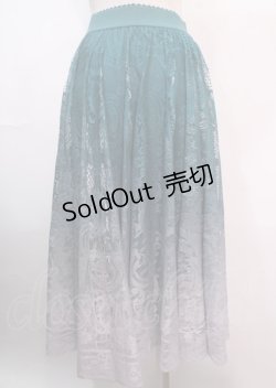 画像2: axes femme /  グラデレースサーキュラースカート F グリーン Y-25-04-01-183-AX-SK-SZ-ZY