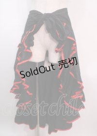SEXY DYNAMITE LONDON / フリル巻きスカート F 黒×赤 Y-25-04-01-188-PU-SK-SZ-ZY