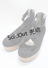 axes femme kawaii / バレリーナシューズ  黒 Y-25-04-01-023-AX-SH-SZ-ZY