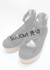 axes femme kawaii / バレリーナシューズ  黒 Y-25-04-01-023-AX-SH-SZ-ZY
