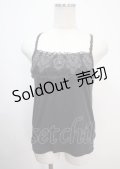 axes femme / モチーフレースキャミ M 黒 Y-25-04-01-027-AX-TO-SZ-ZY