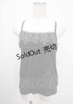 画像1: axes femme / モチーフレースキャミ M 黒 Y-25-04-01-027-AX-TO-SZ-ZY