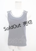 axes femme / レースビジュータンクトップ M 紺 Y-25-04-01-030-AX-TO-SZ-ZY