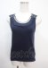 画像1: axes femme / レースビジュータンクトップ M 紺 Y-25-04-01-030-AX-TO-SZ-ZY (1)