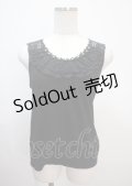 axes femme / バックモチーフレースタンク M 黒 Y-25-04-01-034-AX-TO-SZ-ZI