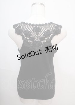 画像2: axes femme / バックモチーフレースタンク M 黒 Y-25-04-01-034-AX-TO-SZ-ZI