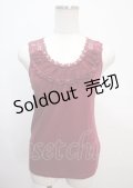 axes femme / バックモチーフレースタンク M ワイン Y-25-04-01-035-AX-TO-SZ-ZY