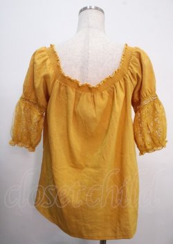 画像2: axes femme / 袖レース2WAYブラウス M イエロー Y-25-04-03-049-AX-BL-SZ-ZY