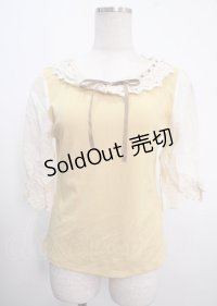 axes femme / コットンレース使いトップス F イエロー Y-25-04-03-050-AX-TO-SZ-ZY