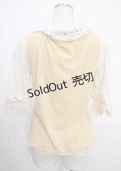 画像2: axes femme / コットンレース使いトップス F イエロー Y-25-04-03-050-AX-TO-SZ-ZY