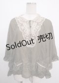 axes femme / 裾ブラウジングレース衿ブラウス M カーキ Y-25-04-03-052-AX-BL-SZ-ZY