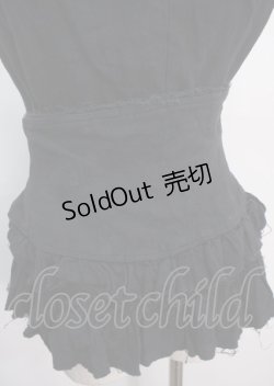 画像3: BPN / ガーゼフリルノースリーブブラウス M ブラック×ジャガード Y-25-04-03-005-GO-BL-SZ-ZY