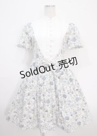 Victorian maiden / フラワリーパフスリーブドレス  ブルー Y-25-04-03-073-CL-OP-SZ-ZY