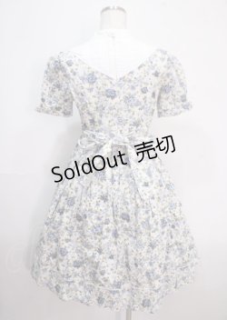 画像2: Victorian maiden / フラワリーパフスリーブドレス  ブルー Y-25-04-03-073-CL-OP-SZ-ZY