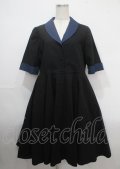 Perla nell' ostrica / ジャケットワンピース L 黒 Y-25-04-03-075-EL-OP-SZ-ZY