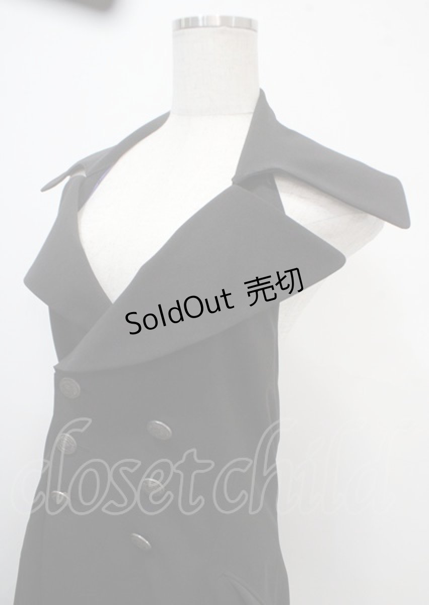 画像3: Moi-meme-Moitie / 後ろ編み上げ燕尾ジレ man ブラック Y-25-04-03-081-MO-JA-SZ-ZY (3)