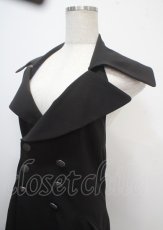 画像3: Moi-meme-Moitie / 後ろ編み上げ燕尾ジレ man ブラック Y-25-04-03-081-MO-JA-SZ-ZY (3)