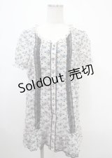 axes femme / 小花×ドットフロッキーワンピース M オフ Y-25-04-03-086-AX-OP-SZ-ZY