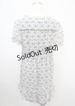 画像2: axes femme / 小花×ドットフロッキーワンピース M オフ Y-25-04-03-086-AX-OP-SZ-ZY