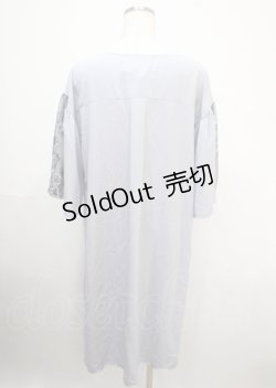 画像2: axes femme / チュール×花刺繍ワンピース F サックス Y-25-04-03-088-AX-OP-SZ-ZY