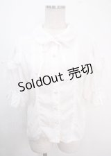 axes femme kawaii / レース襟リボン付ブラウス M 白 Y-25-04-03-008-AX-BL-SZ-ZY