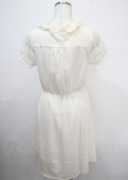 画像2: axes femme / レーシー切り替えワンピース M キナリ Y-25-04-03-096-AX-OP-SZ-ZI