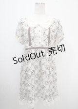 axes femme / シルエット柄ワンピース M 生成り Y-25-04-03-097-AX-OP-SZ-ZI